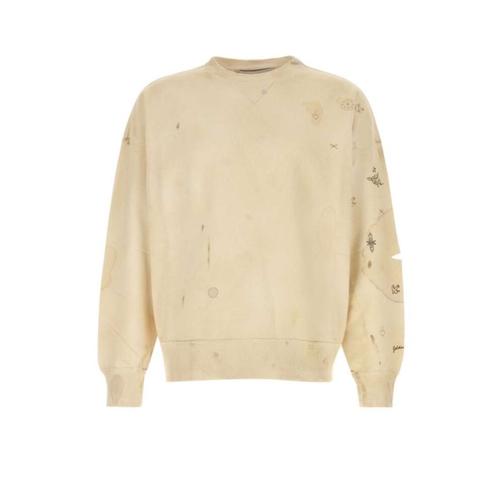 Golden Goose Deluxe Brand Men Ivory Cotton Oversize Sweatshirt